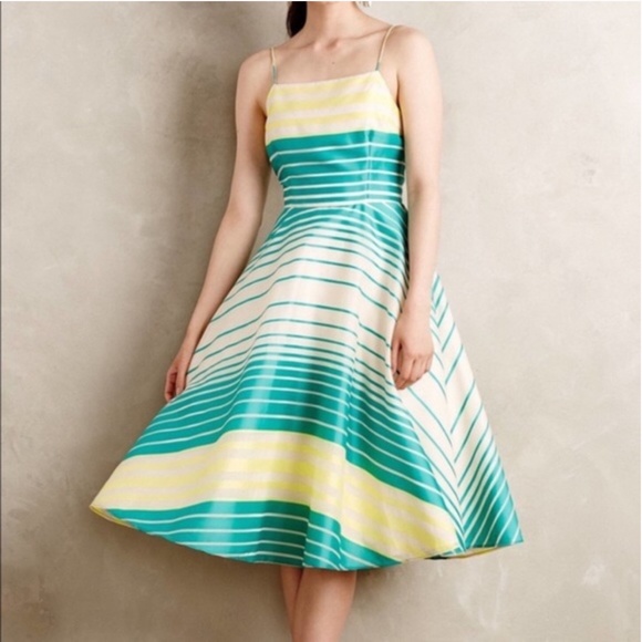 🌟HOST PICK🌟Tracy Reese ‘Arcata’ Striped Flare Midi Dress / Size 2Petite - Picture 2 of 13